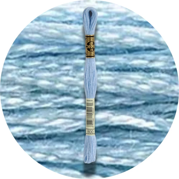DMC Mouliné Spécial 25 Broderigarn, Ensfarvet, Blå/Lilla nuancer